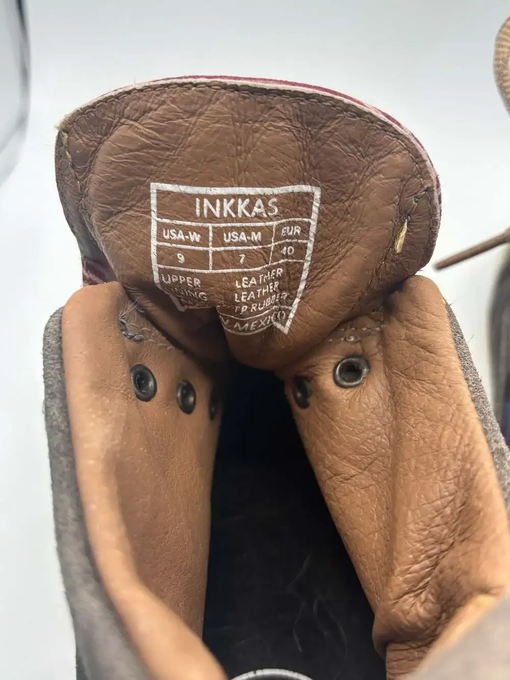 Inkkas Bald Eagle Camping Boot Suede Lace Up High Top Sneakers Women's 9 Men's 7